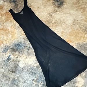 Vintage BCBG MaxAzria Sheer Black Slip Dress